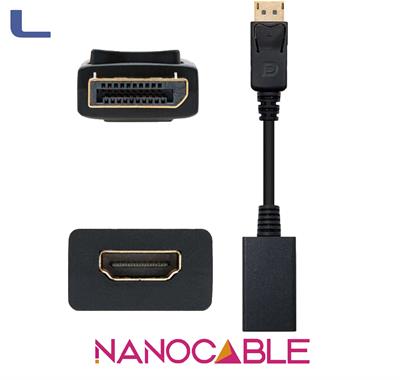 adattatore display port maschio- hdmi femmina 15cm nanocable*572