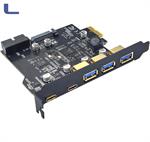 scheda PCI-E 3 porte usb 3.0+2 porte usb 3.2 gen2 type C  *774