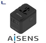 Adattatore da Viaggio Universale GaN 35W-2xUSB-A 2xUSB-C *572