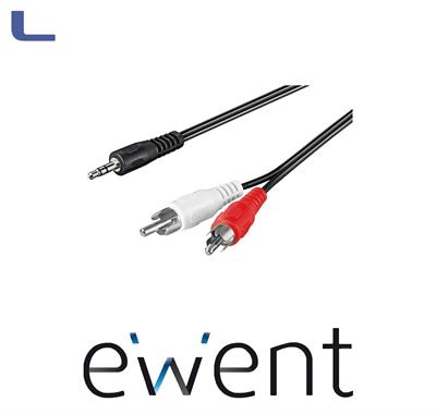 cavo stereo jack 3.5masch/2rca masch 2.0 m  ewent *021