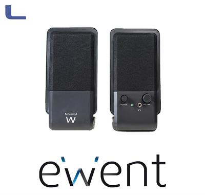 speaker usb 2.0 con connessione jack 3.5 12w black  ewent *021