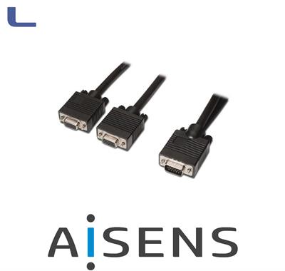 cavo splitter monitor  vga mdb15 m-m 2 x hdb15 45 cm aisens *572