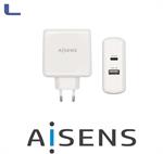 alimentatore type c+usb-a 57w aisens whithe *572