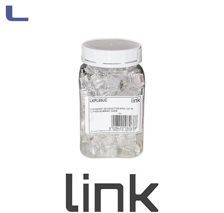 plug rj45 cat.5e utp per cavo flessibile 100pz in barattolo *215