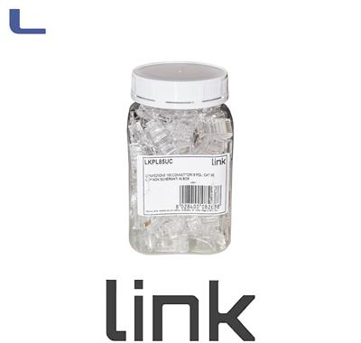 plug rj45 cat.5e utp per cavo flessibile 100pz in barattolo *215