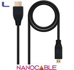 Cavo Micro HDMI v1.4 m a HDMI v1.4 m 1,80 m Nanocable black*572