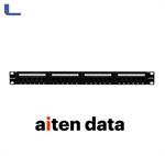 pannello patch 19 24porte 1u cat.6 utp rj45 dual idc black*572