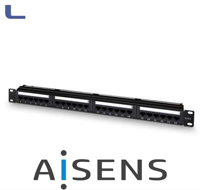 pannello patch 19 24porte 1u cat.6 utp rj45 dual idc black*572