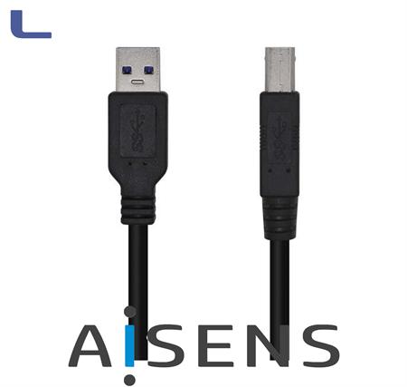 cavo usb 3.0 A/B M/M 2.00mt per stampante  black aisens *572