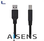 cavo usb 3.0 A/B M/M 2.00mt per stampante  black aisens *572