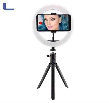Luce ad anello LED con treppiede per studio video in diretta*572